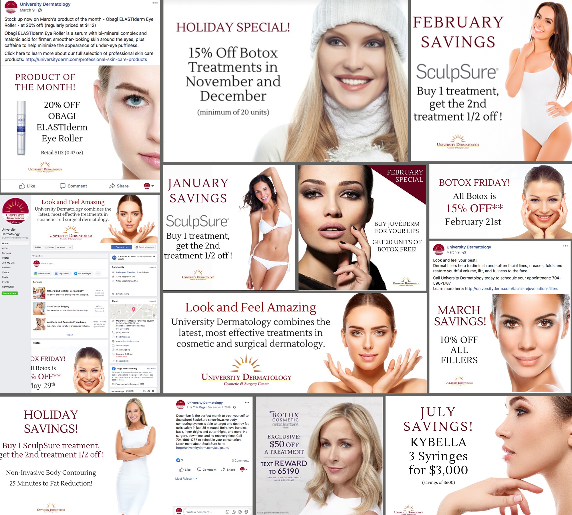 University Dermatology Social Media Ads