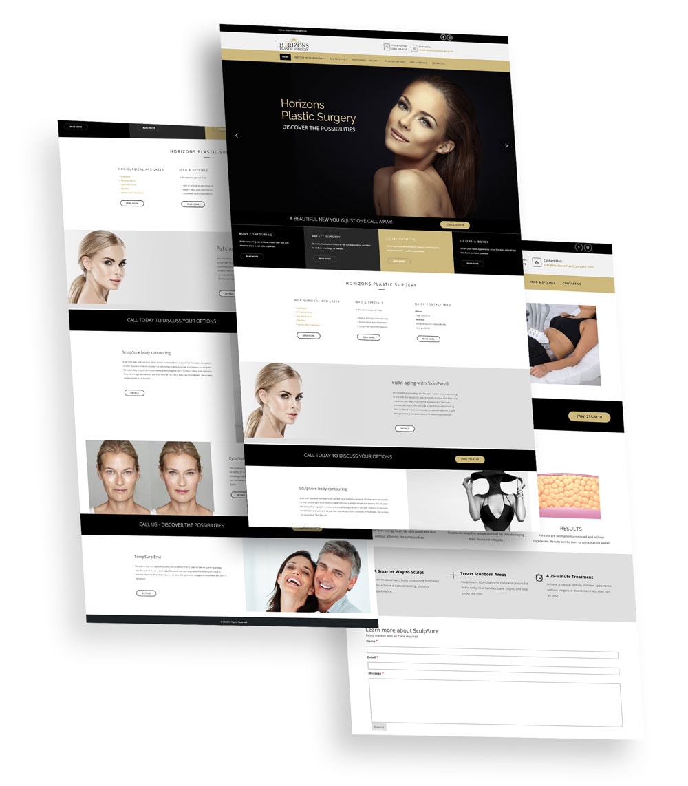 Horizons Plastic Surgery Web Design