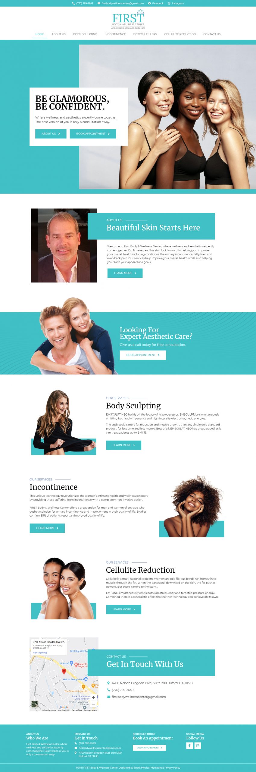 First Body & Wellness Center Homepage Screenshot