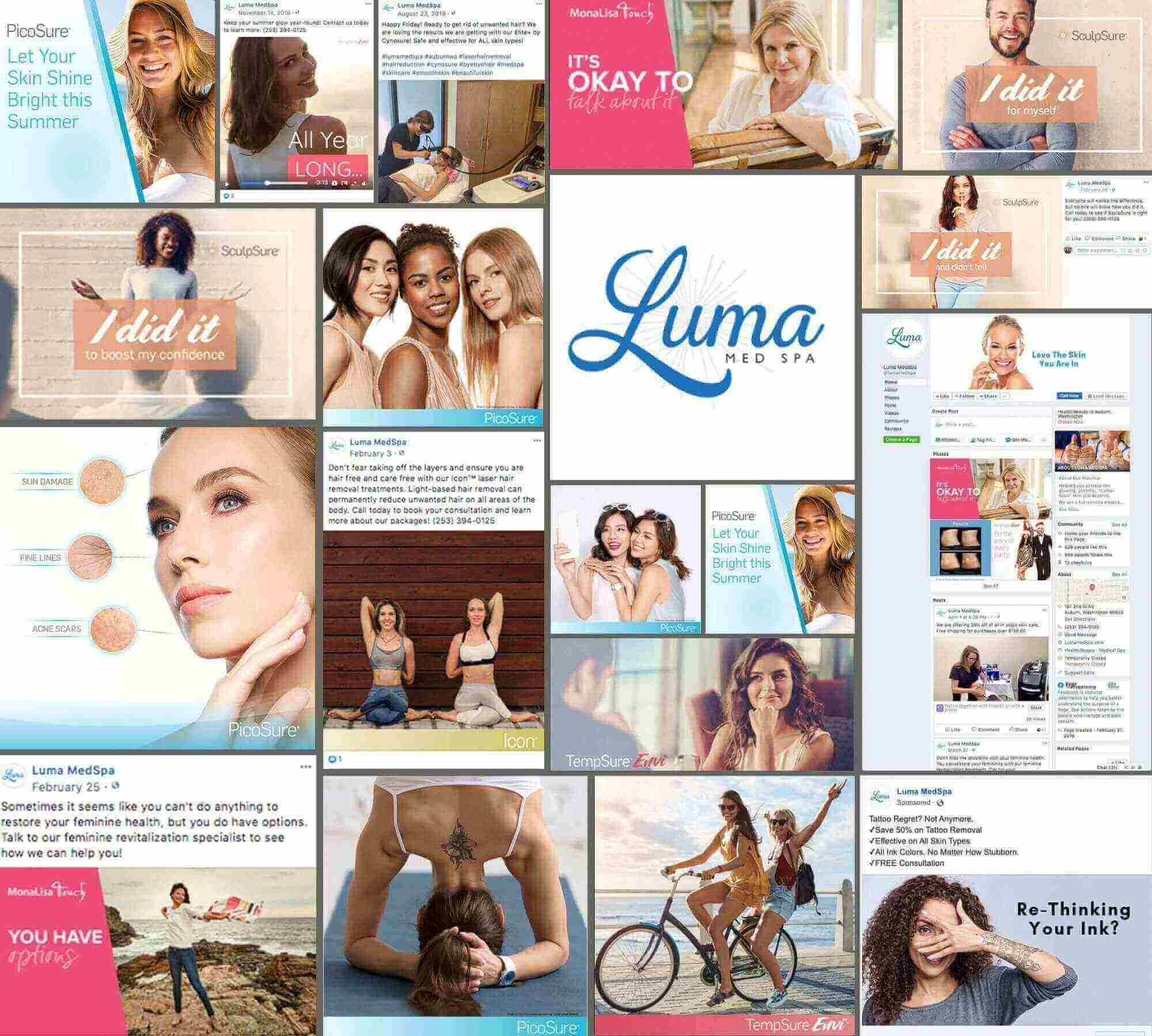 Luma Med Spa Web Social Media