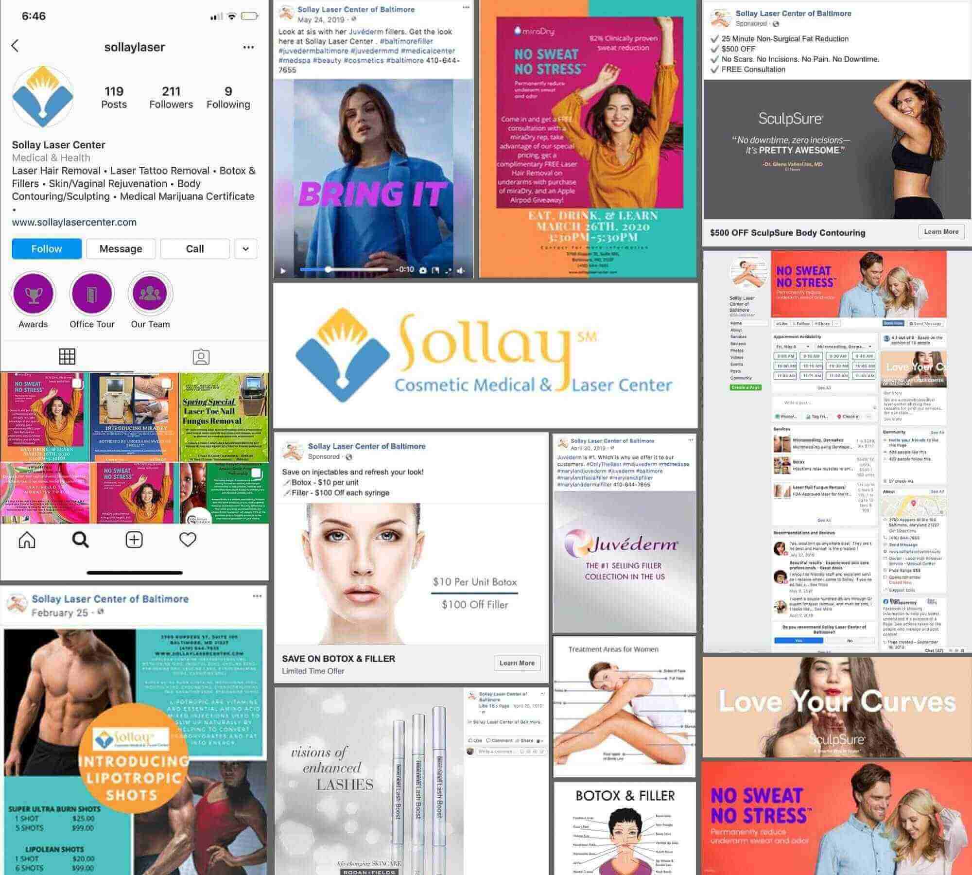Sollay Cosmetic Medical & Laser Center Social Media